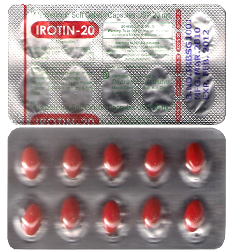 Manufacturers Exporters and Wholesale Suppliers of Irotin 20mg (Isotretinoin Softgel Capsule) Chandigarh 